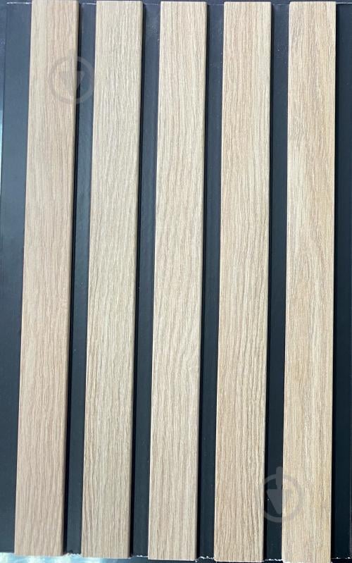 Реечная панель DePro Natural Wood Black - фото 1