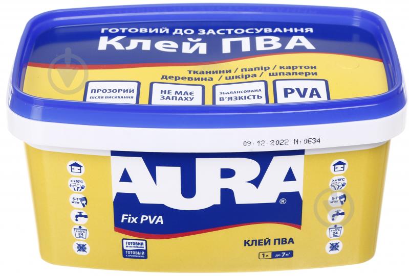 Клей ПВА AURA Fix 1л - фото 2