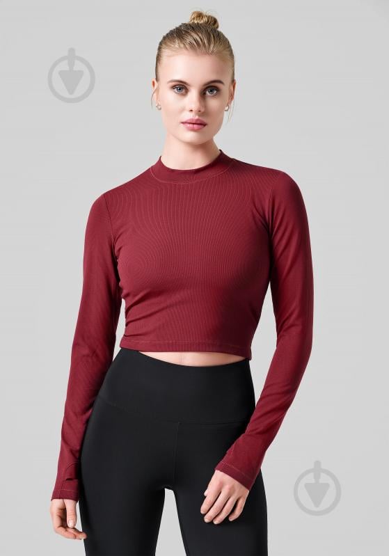 Топ Casall SOFT RIB MOCK NECK LONG SLEEVE 24234-448 р.L красный - фото 1