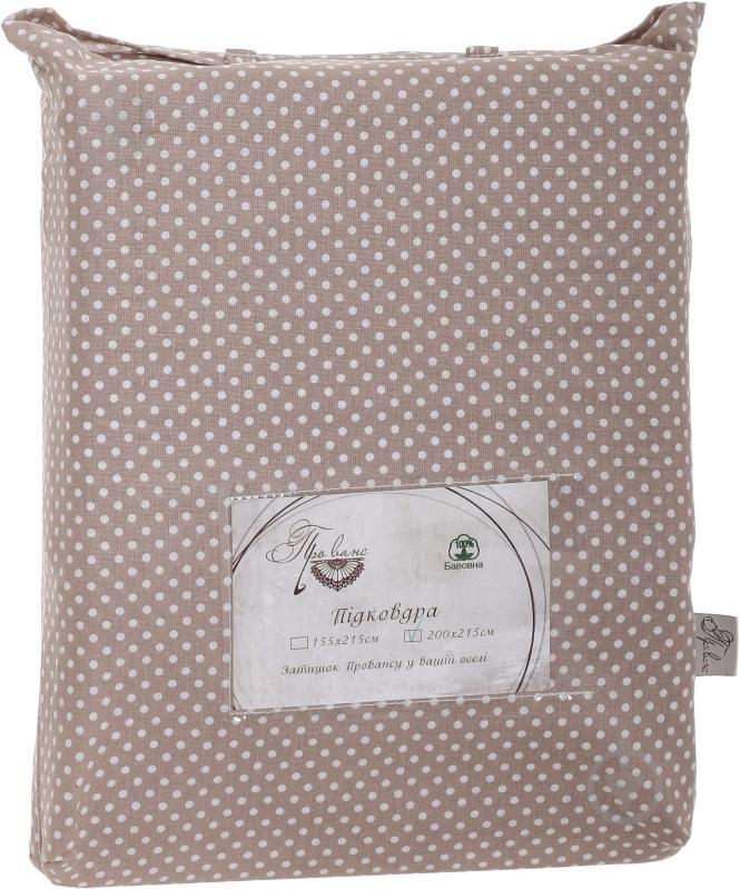 Пододеяльник Горох 200x210 см бежевый Прованс - фото 4