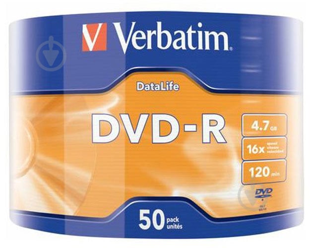 Verbatim Диски DVD-R DATA LIFE 4.7GB 43791 - фото 3