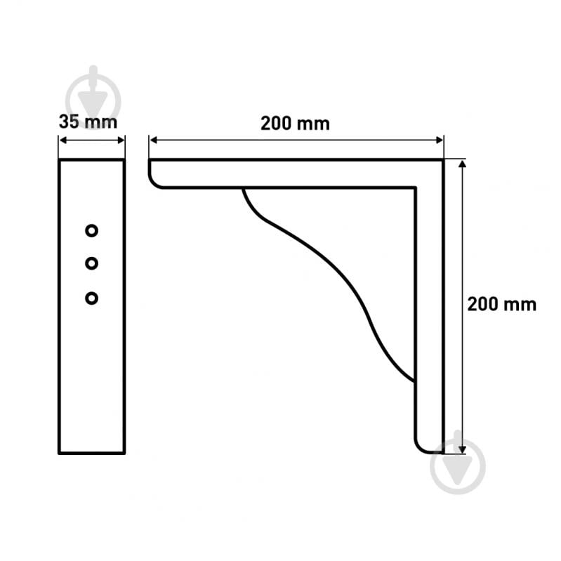 Кронштейн  деревянный 200х200 мм L5301 - фото 7