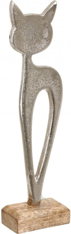 Статуэтка Inari Kitty 9037/B 24,5х9,5х5 см серебряный - фото 1