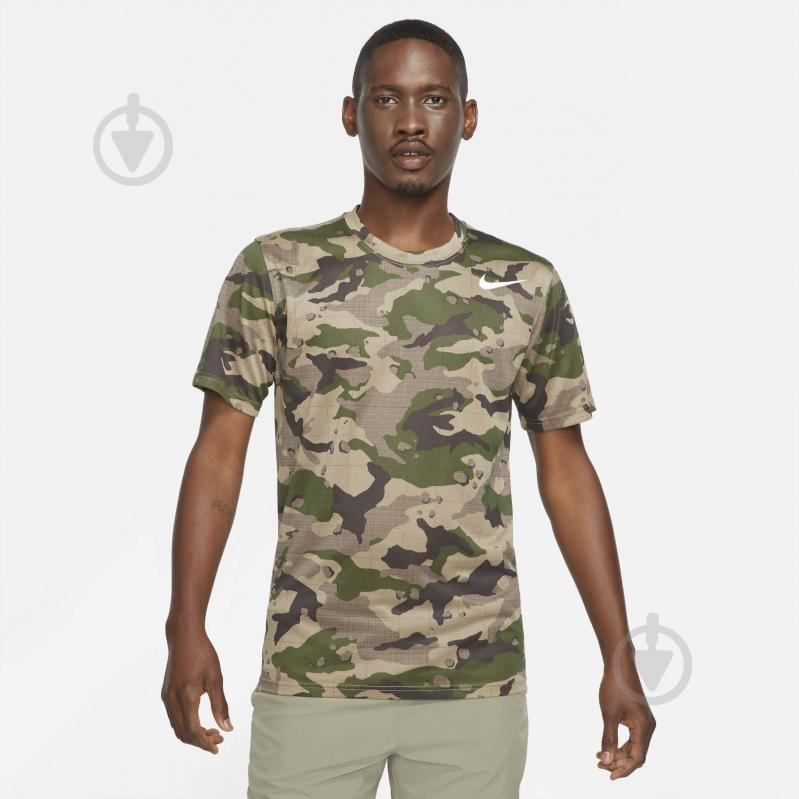 Футболка Nike M NK DF TEE LGD CAMO AOP DD6886-247 р.S хакі - фото 1