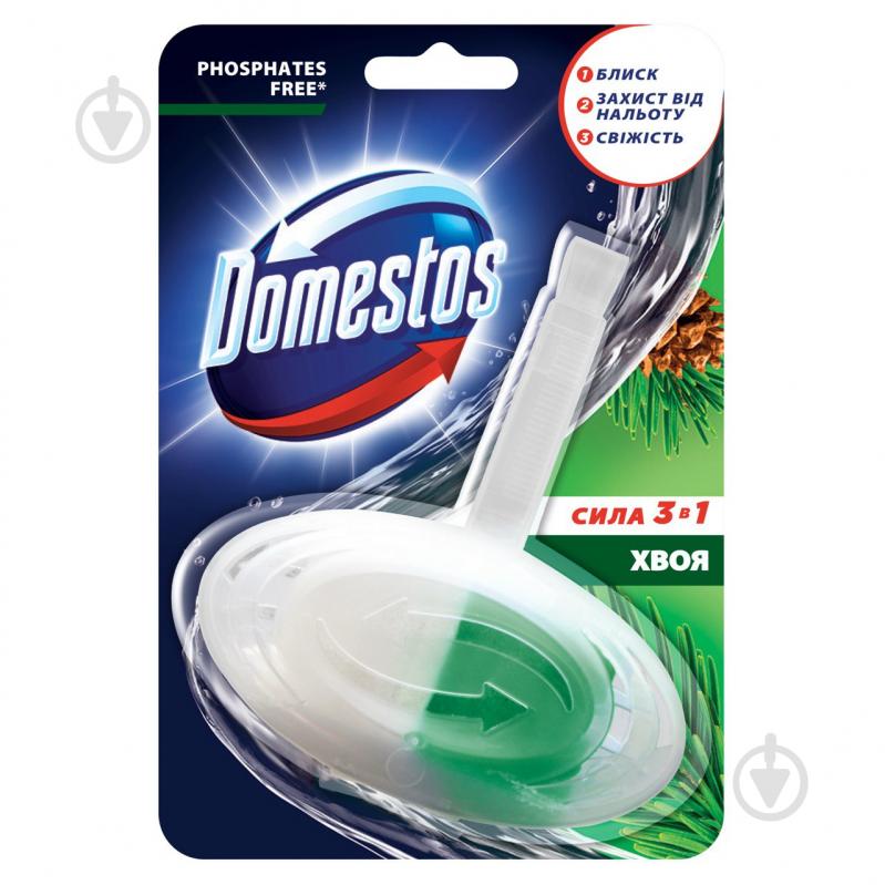 Блок с чистящим средством Domestos 3 в 1 Сосна 35 г 64306171 - фото 1