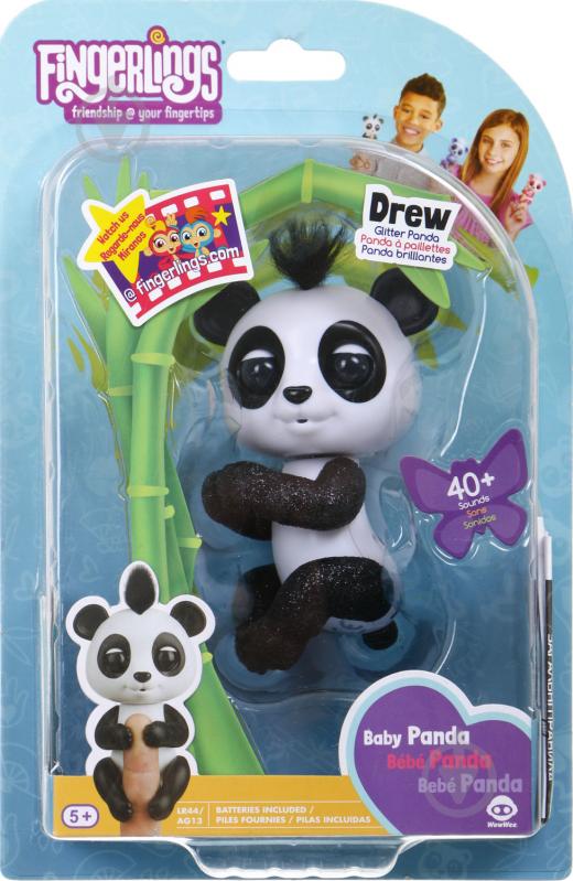 Игрушка интерактивная Wow Wee ручная черная панда Fingerlings W3560/3564 - фото 1