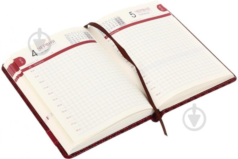 Щоденник датований Bourgeois A6 2026 ДН395/3 червоний - фото 3