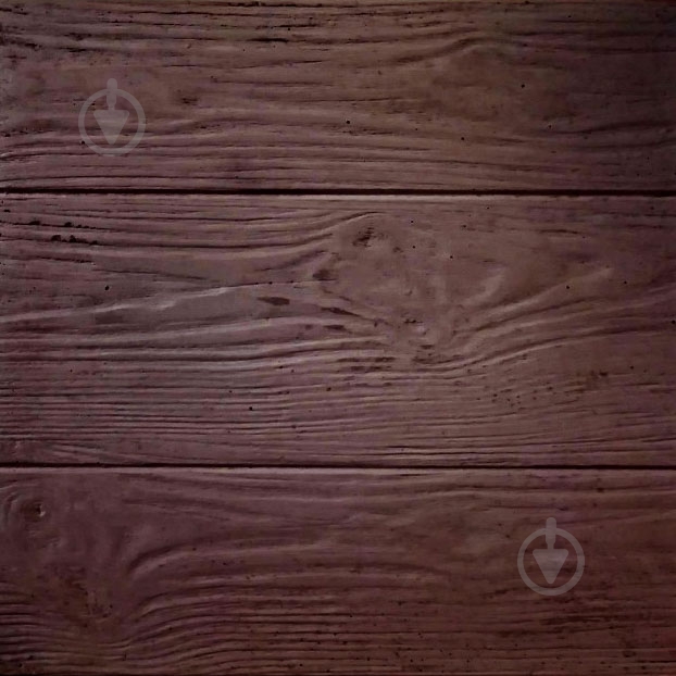 Тротуарная плитка МОНОЛИТ Имитация «дерево» 500х500х47 мм темно-коричневая - фото 1