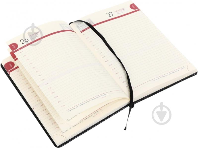 Щоденник датований Bourgeois A5 2026 ДН394/6 чорний - фото 3 Щоденник датований Bourgeois A5 2026 ДН394/6 чорний - фото 3