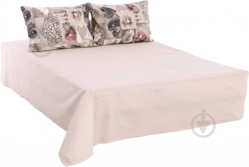 Комплект постільної білизни Beige rose 1,5 мульті UP! (Underprice) - фото 2