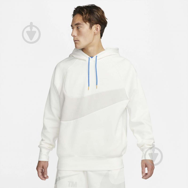 Худи Nike M NSW SWOOSH TCH FLC PO HD DD8222-133 р. 2XL белый - фото 1