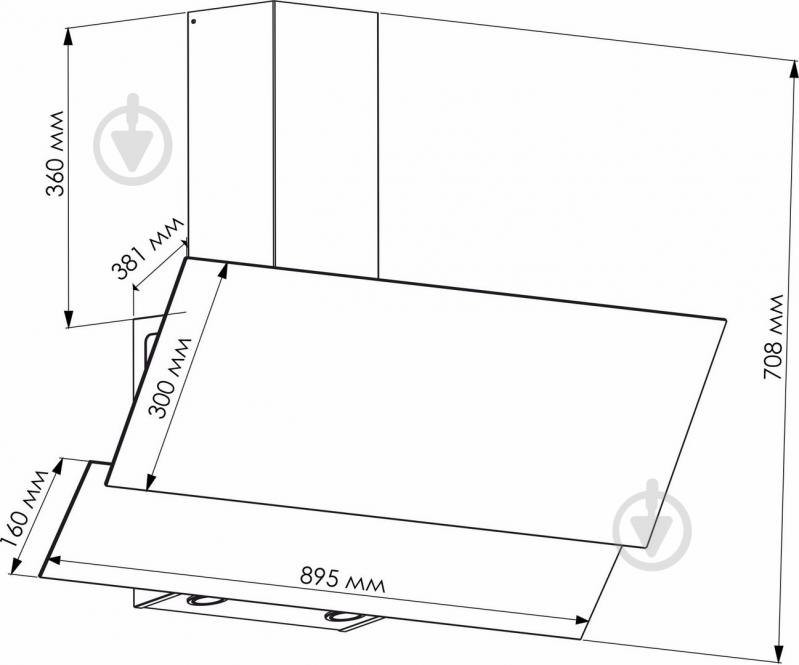 Вытяжка Eleyus LUNA 1200 LED 90 BL - фото 14