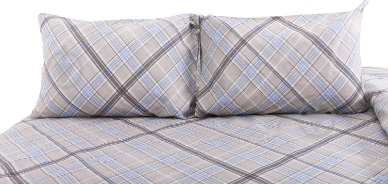 Комплект постельного белья Blue 2,0 голубой с бежевым UP! (Underprice) - фото 3