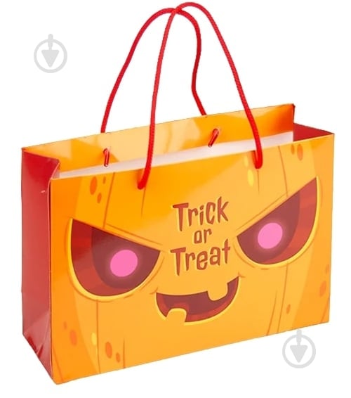 Пакет подарунковий Гарбуз 15x23x8 см BeHappy - фото 1 Пакет подарунковий Гарбуз 15x23x8 см BeHappy - фото 1