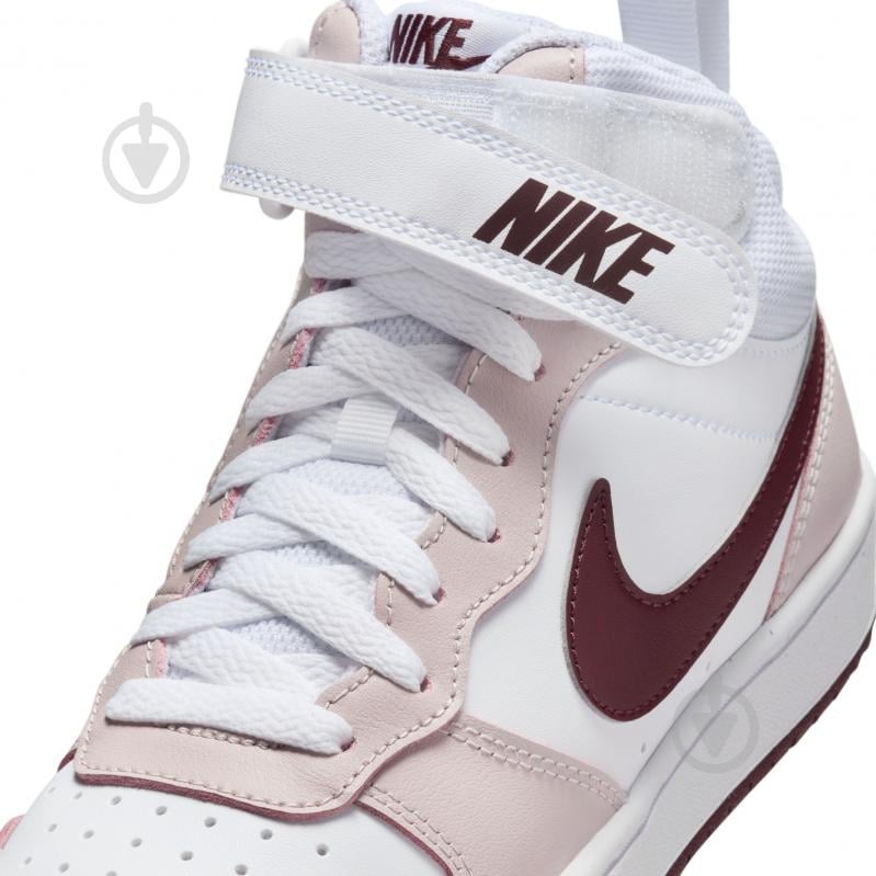 Кросівки для дівчаток демісезонні Nike COURT BOROUGH MID 2 CD7782-118 р.38,5 білі - фото 8