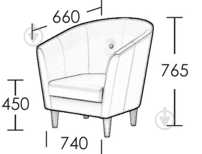 Крісло UMa Соната сірий - фото 3