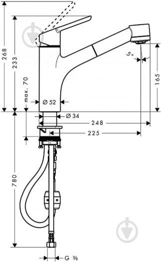 Змішувач для кухні Hansgrohe Status 32850000 - фото 3