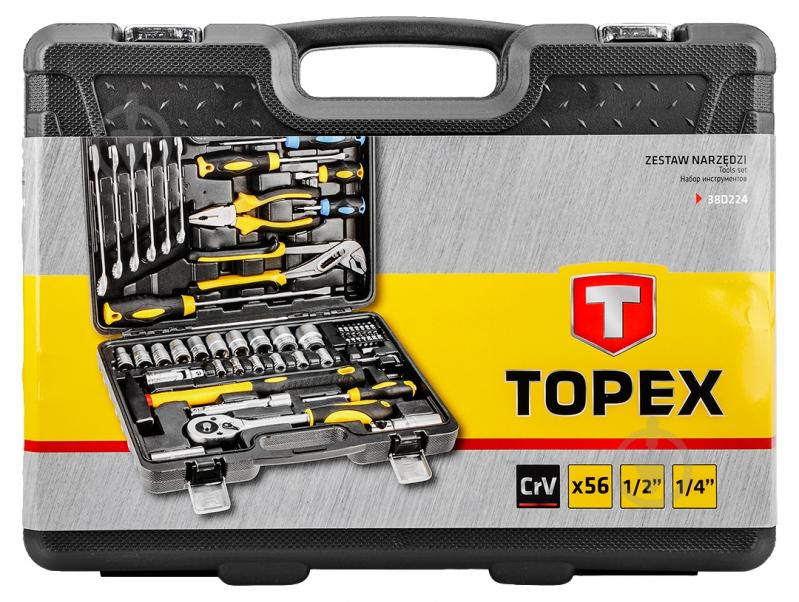 Набор ручного инструмента Topex 56 шт. 38D224 - фото 11