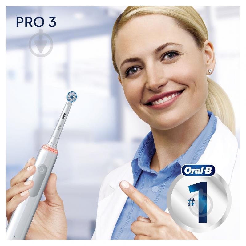 Електрична зубна щітка Oral-B Pro 3 - 3000 біла - фото 9