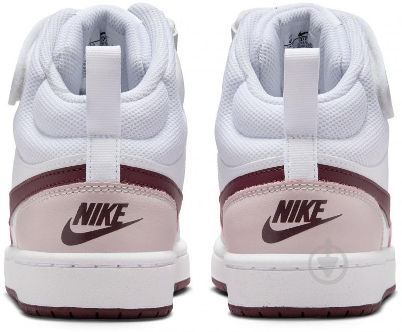 Кросівки для дівчаток демісезонні Nike COURT BOROUGH MID 2 CD7782-118 р.39 білі - фото 6