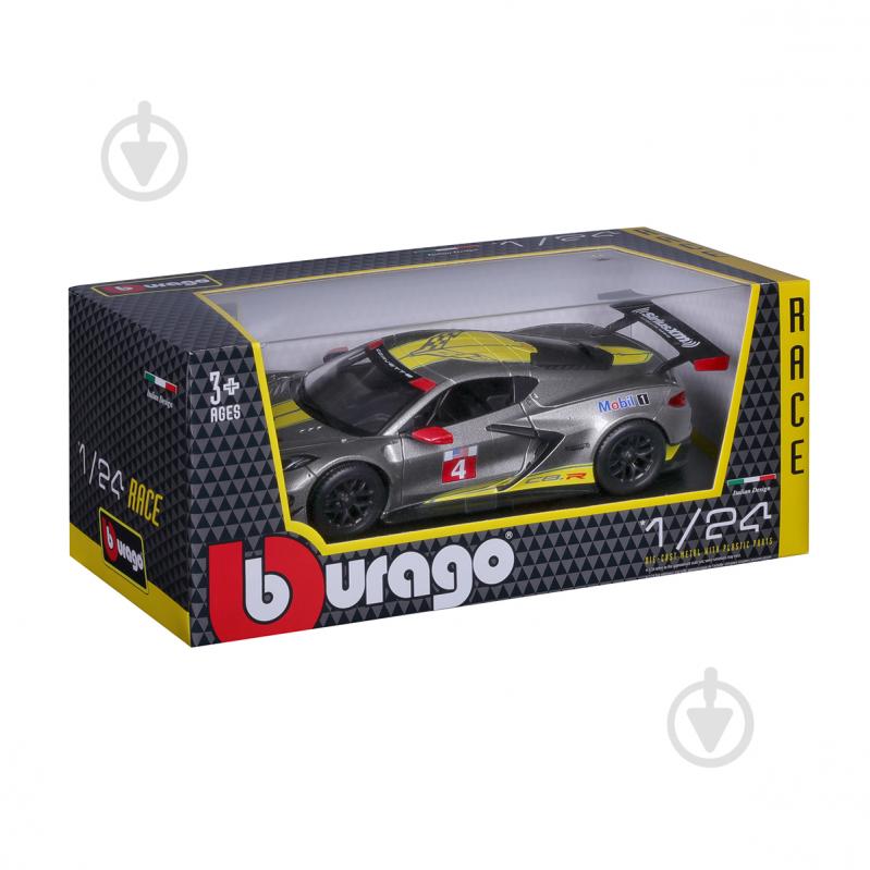 Автомодель Bburago 1:24 Chevrolet Corvette C8.R 18-28024 - фото 2