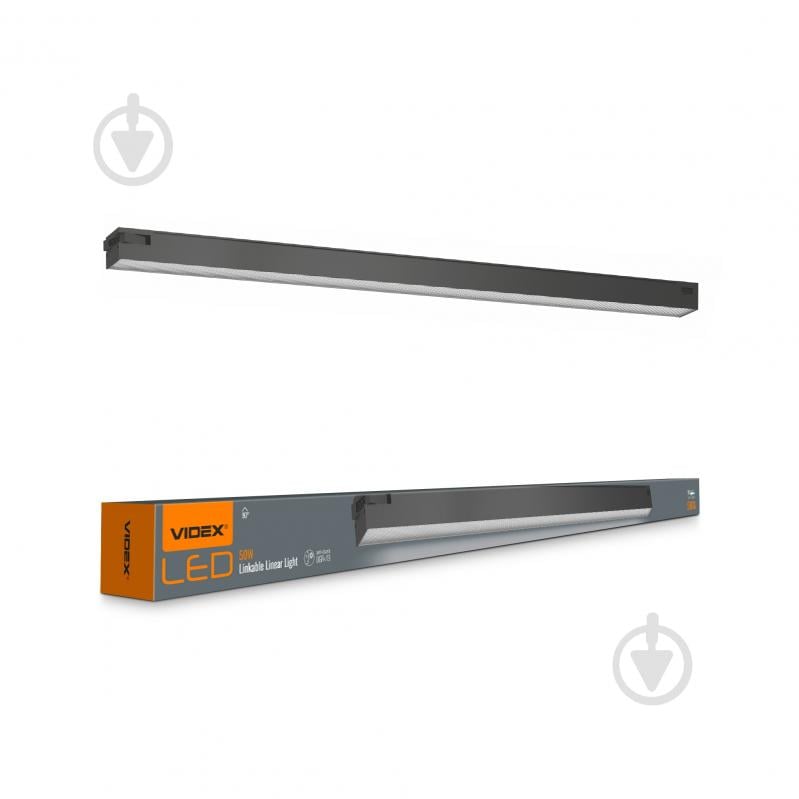 Світильник лінійний Videx LED світильник лінійний магістральний VIDEX BNL02 50W 1.2М 5000K 220V Black 50 В - фото 1