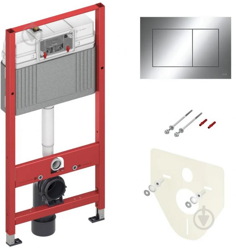 Комплект інсталяції TECE Base 9400412 хром глянцевий - фото 1
