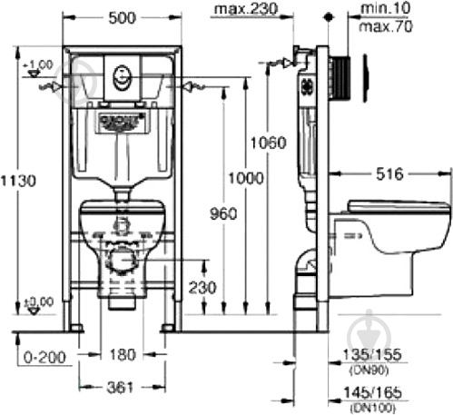 Система инсталляции Grohe Solido Perfect 4в1 (39191000) - фото 3