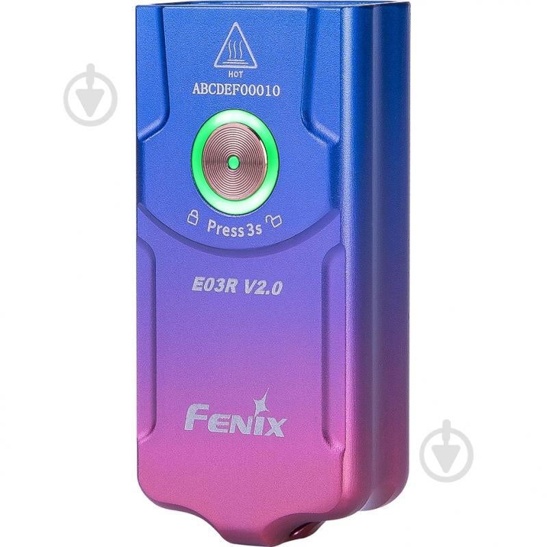 Фонарик-брелок Fenix E03R V2.0, сиреневый - фото 4