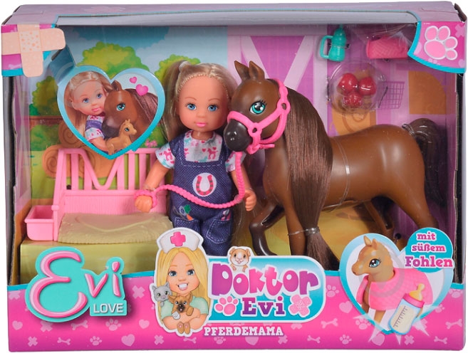 Лялька Simba Лікар Еві Конячка з новонародженим лошам 5733487 - фото 9 Лялька Simba Лікар Еві Конячка з новонародженим лошам 5733487 - фото 9