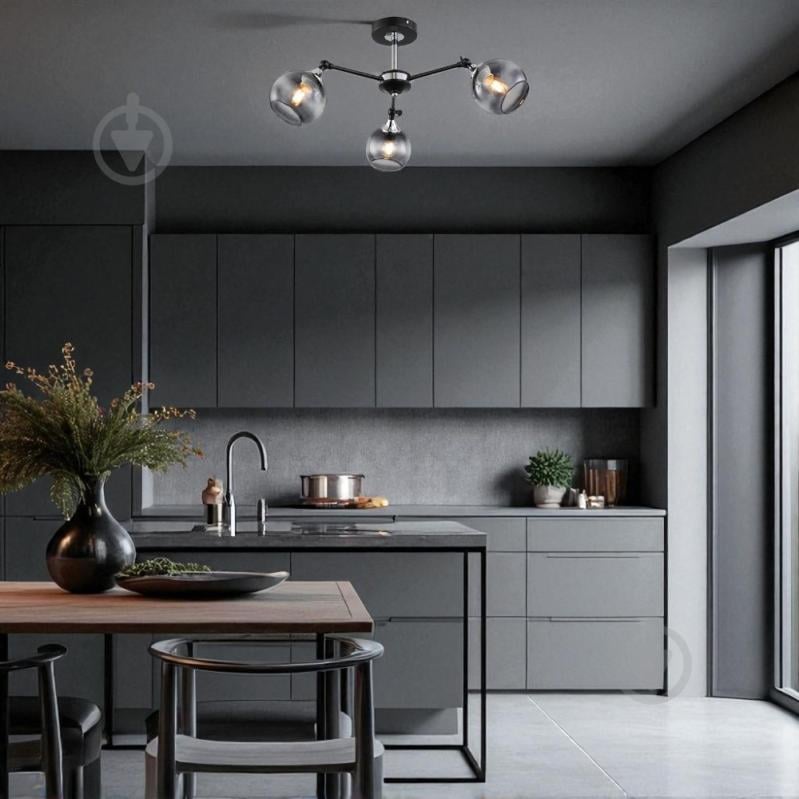 Люстра стельова WunderLicht Hype 3x60 Вт Е27 чорний хром KK5119-43 - фото 3 Люстра стельова WunderLicht Hype 3x60 Вт Е27 чорний хром KK5119-43 - фото 3