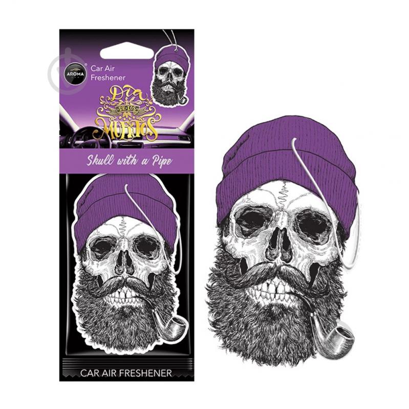 Ароматизатор на дзеркало Aroma Car Dia De Los Muertos Skull with a pipe - фото 1