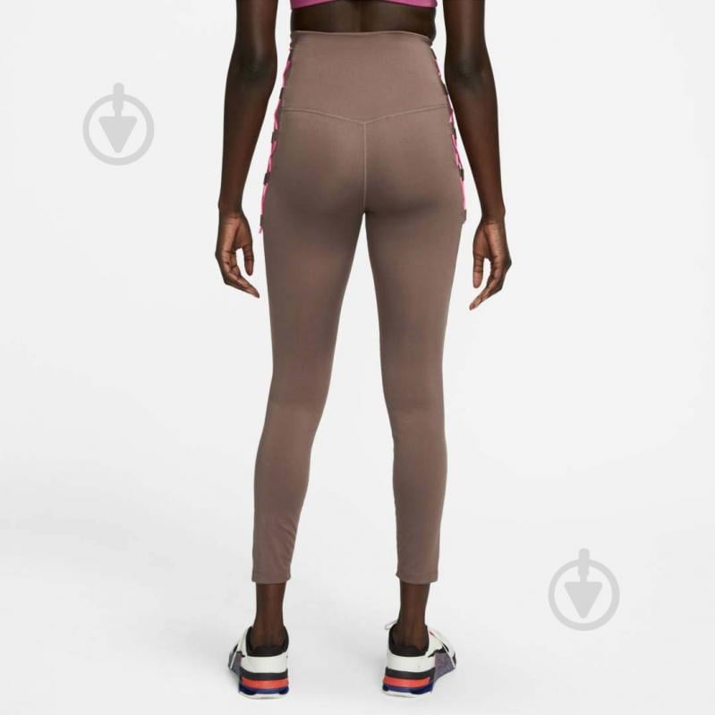 Лосини Nike W NK ONE DF HR 7/8 TIGHT NVLTY DX0006-291 р.M коричневий - фото 2