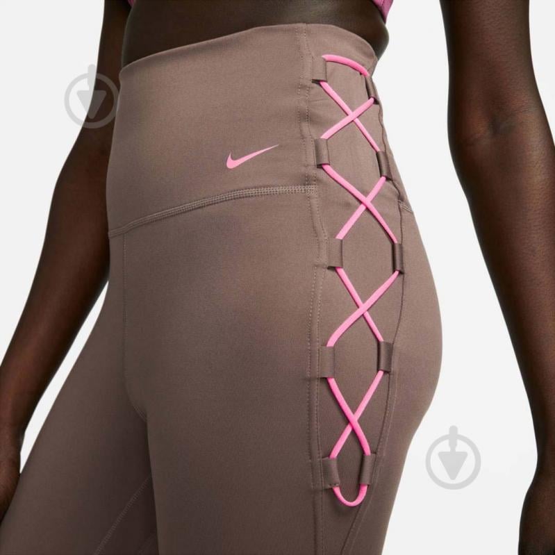 Лосини Nike W NK ONE DF HR 7/8 TIGHT NVLTY DX0006-291 р.M коричневий - фото 3
