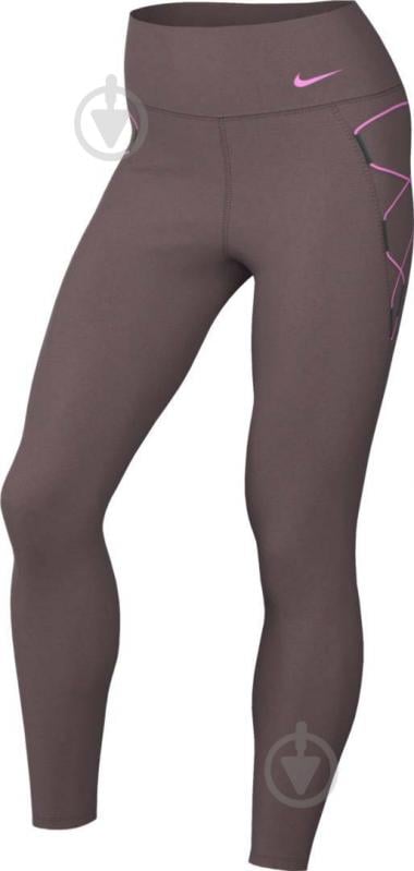 Лосини Nike W NK ONE DF HR 7/8 TIGHT NVLTY DX0006-291 р.M коричневий - фото 7