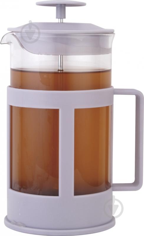 Френч-пресс UP! (Underprice) Basic Plast 1 л серый GP001H - фото 1 Френч-пресс UP! (Underprice) Basic Plast 1 л серый GP001H - фото 1