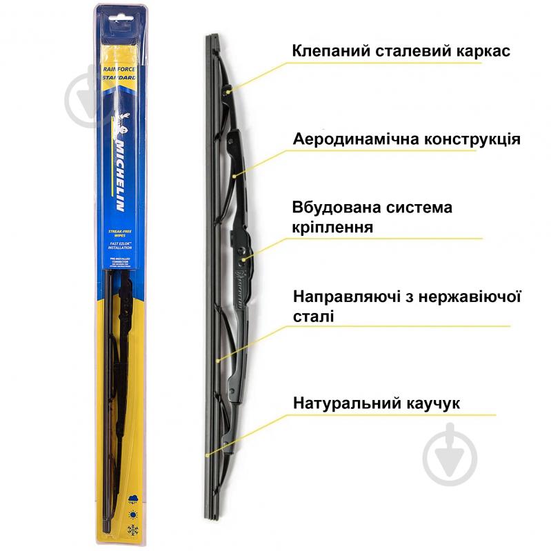 Щітка склоочисника Michelin Rainforce Traditional 14" 350 мм 1 шт. - фото 2