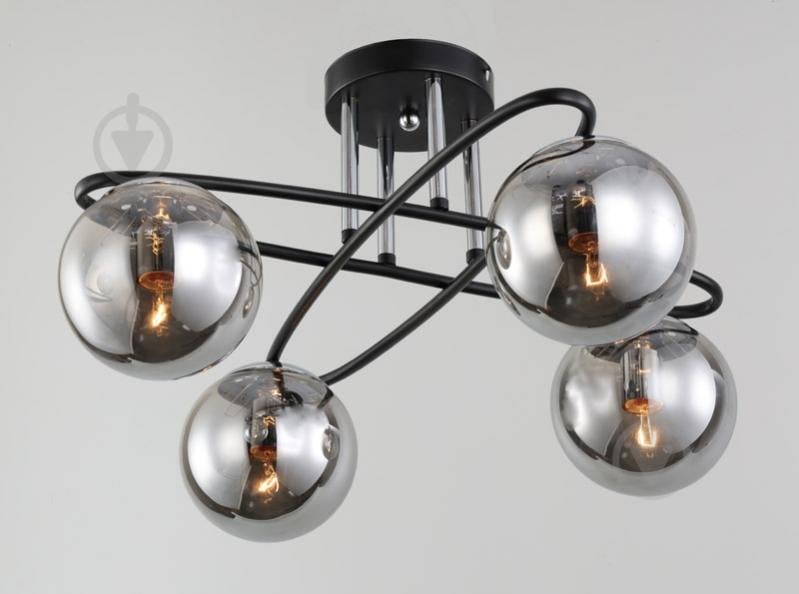 Люстра потолочная Blitz Elysium 4x60 Вт Е27 черный хром 4118-44 - фото 1 Люстра потолочная Blitz Elysium 4x60 Вт Е27 черный хром 4118-44 - фото 1