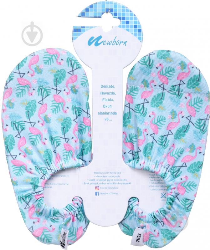 Носки для плавания для девочки Newborn Aqua Socks Mint Flamingo р.18/20 NAQ4010 - фото 2