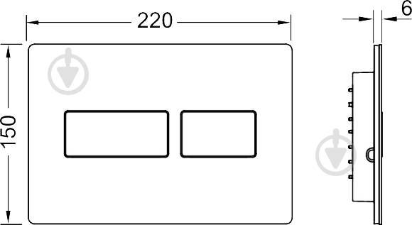 Панель смыва TECE для унитаза TECEsolid нержавеющая сталь 9240434 anti-fingerprint - фото 2