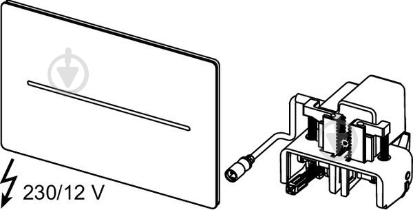 Панель смыва TECE электронная бесконтактная 230/12В белый глянцевый 9240452 - фото 6