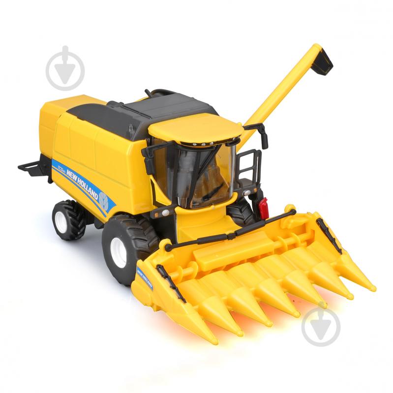 Модель Bburago Зерноуборочный комбайн New Holland TC5.90 (с кукурузной жаткой) 1:32 18-31722 - фото 5