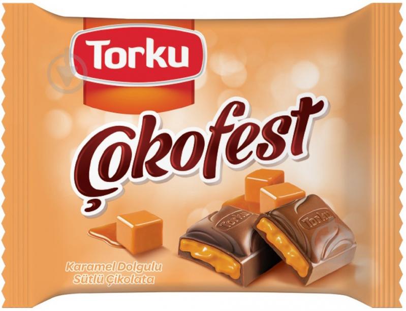 Молочный шоколад Torku Cokofest с карамельной начинкой 65 г - фото 1