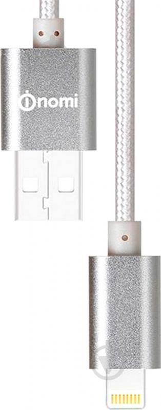 Кабель Nomi Lightning – USB 3 м серебряный DCM 30i - фото 1