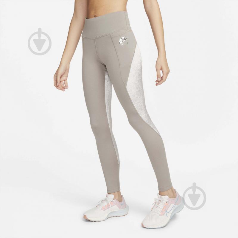 Лосины Nike W NK AIR DF TIGHT DD4423-087 р.S бежевый - фото 1