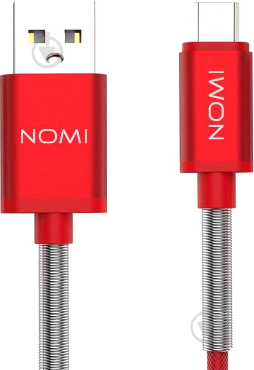 Кабель Nomi USB – microUSB 1 м красный DCPQ 10m - фото 1