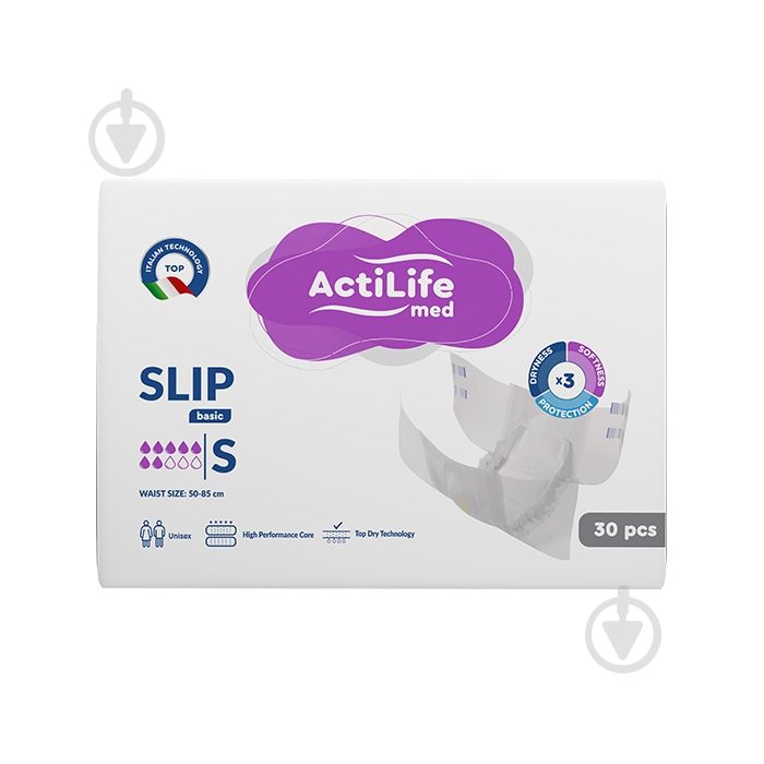 Підгузки ActiLife Med Basic S 30 шт. - фото 1 Підгузки ActiLife Med Basic S 30 шт. - фото 1