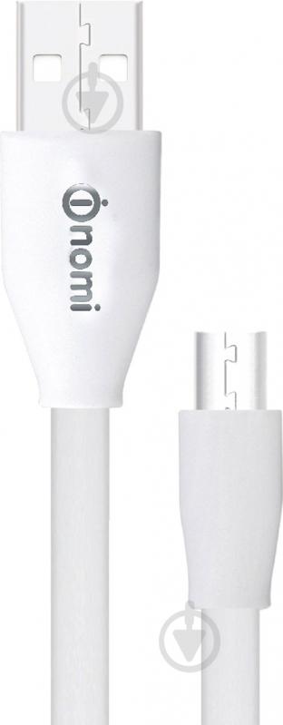 Кабель Nomi USB – microUSB 0.15 м белый DCF 015m - фото 1