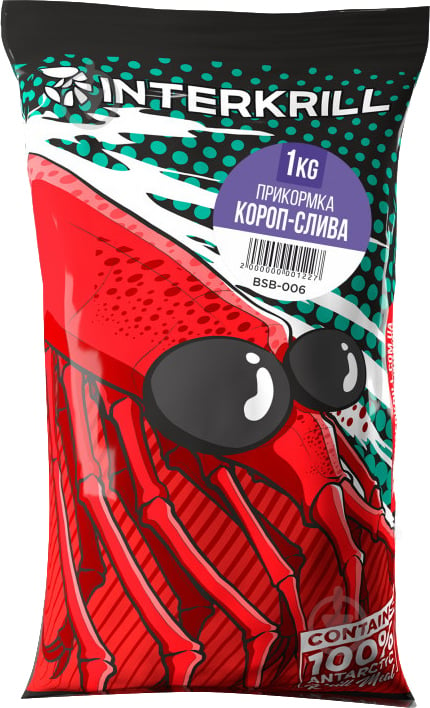 Прикормка INTERKRILL Сarp-Plum 1000 г слива - фото 1