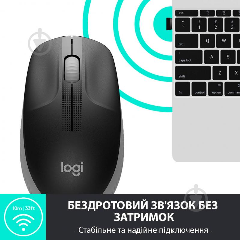 Мышка Logitech M190 Wireless Mid Grey - фото 3